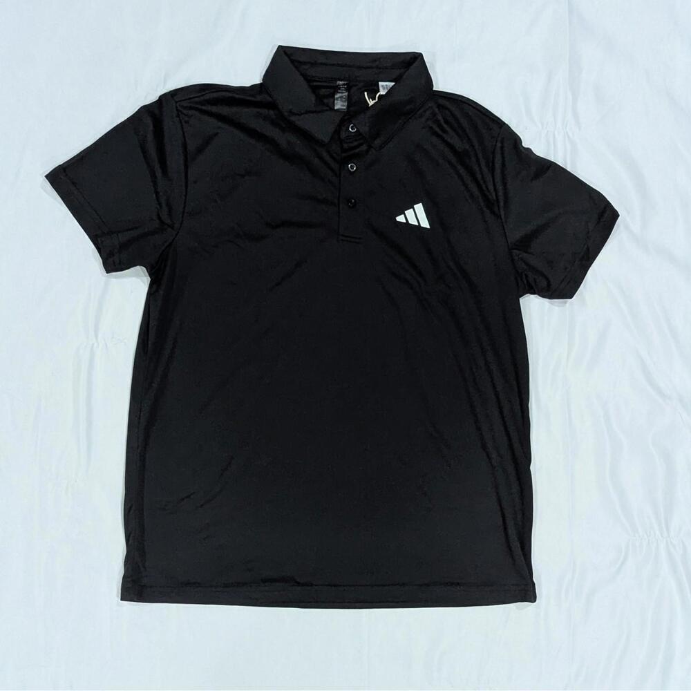Adidas AEROREADY Tennis Fab Polo Shirt Black S/M/L - Picture 3 of 8